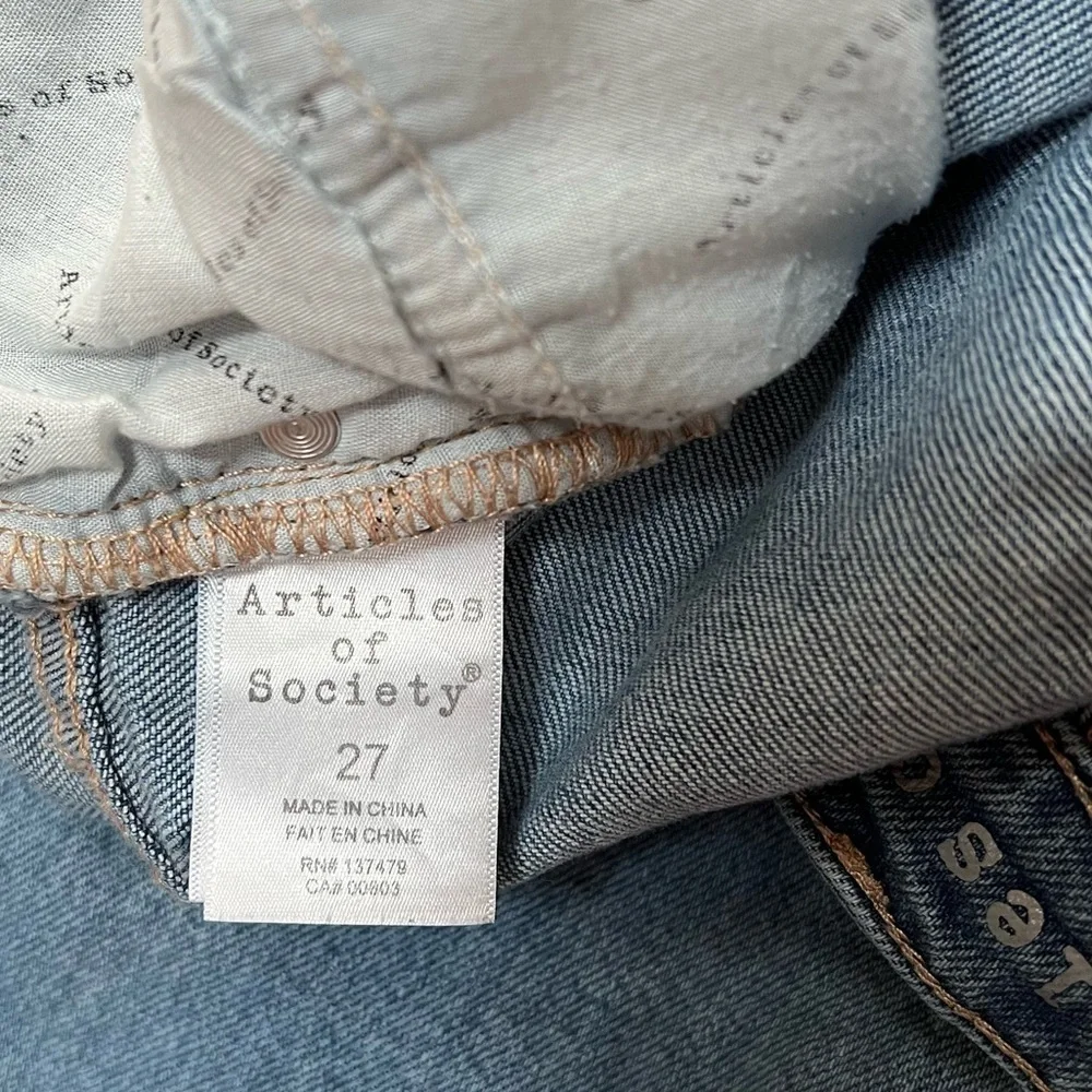 Articles of Society Rene Ankle Straight Jeans in Eden Wash